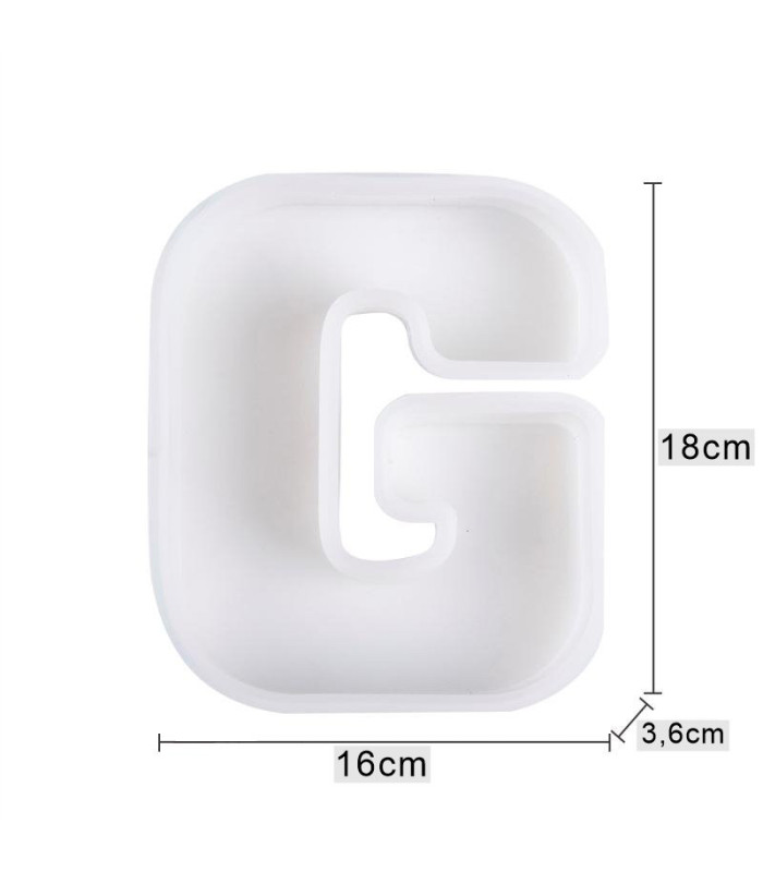 Molde de silicona letra G 166x140x20mm