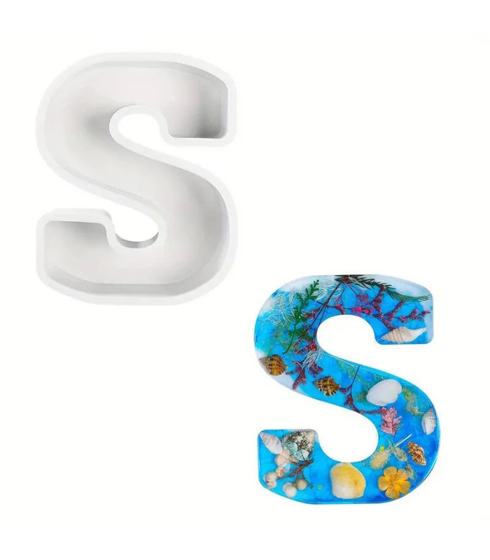 Molde de silicona letra S 170x127x20mm