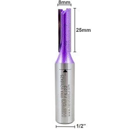 Fresa recto 1/2x8mmx25mm HERO