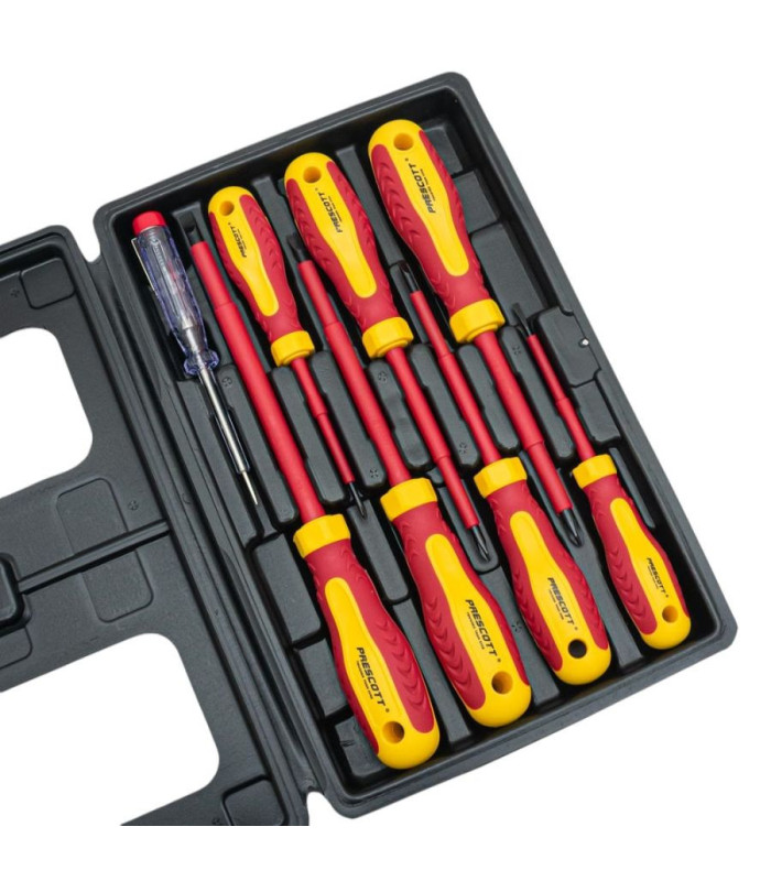 Destornillador 8pc para alto voltaje PRESCOTT