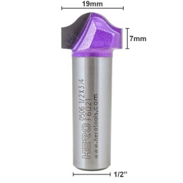 Fresa HERO canal curvo 1/2x3/4 
