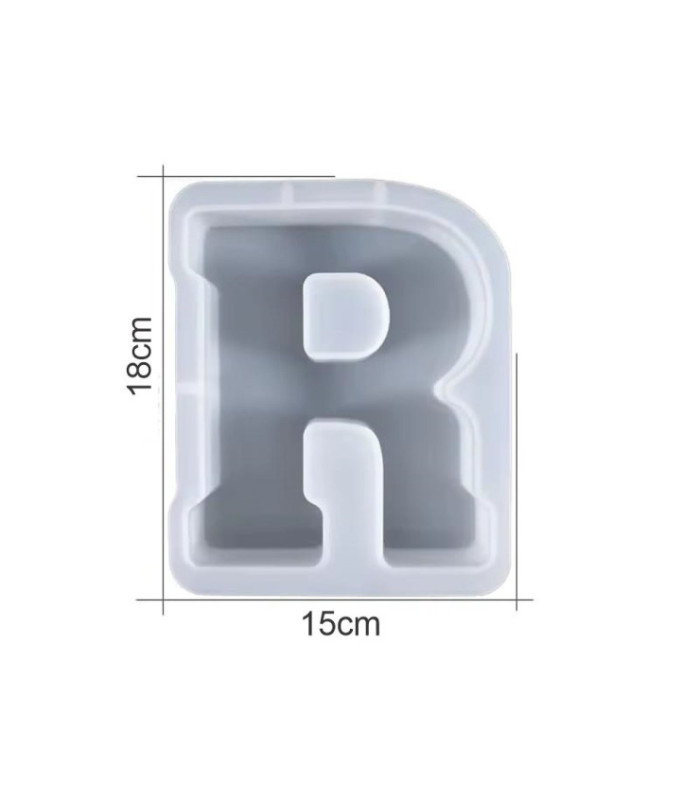 Molde de silicona letra R 170x140x20mm
