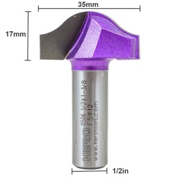 Fresa HERO canal curva 1/2x1-3/8 