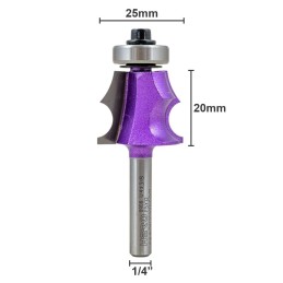 Fresa HERO curva lateral 1/4x3/8 