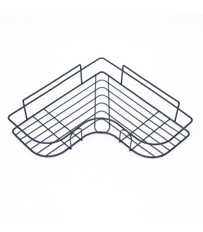 Estante esquinero negro