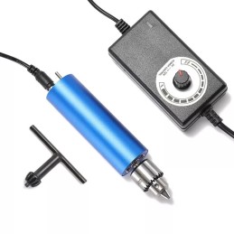 Mini torno con fuente 12v