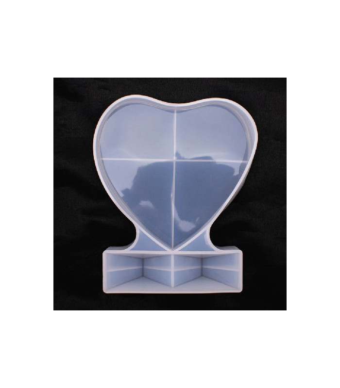 Molde de silicona corazon con base 14.7x13.6cm