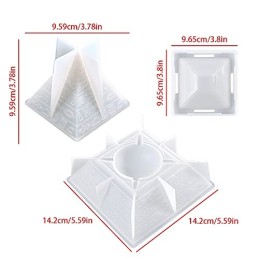 Molde de silicona piramide 3d 14.2x14.2cm
