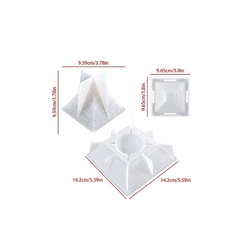 Molde de silicona piramide 3d 14.2x14.2cm