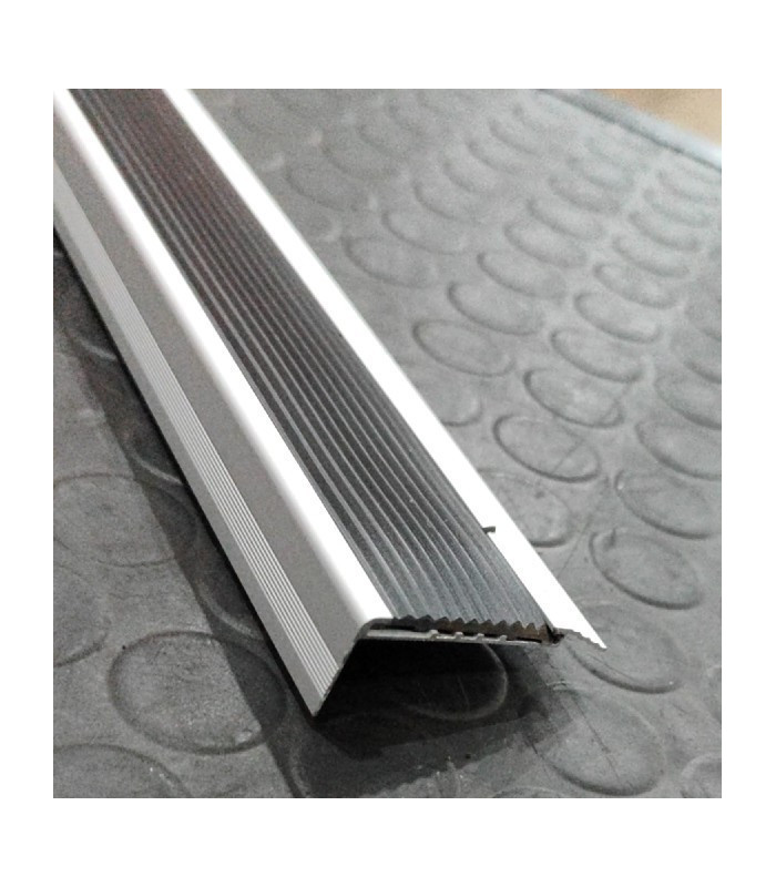 PERFIL ESCALON C/GOMA ANTIDESLIZANTE ALUMINIO 2.50MTx5CM