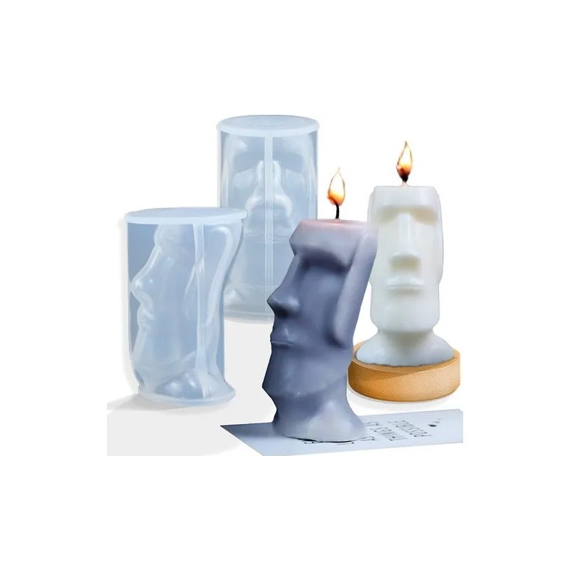 Molde de silicona moai 80x50mm