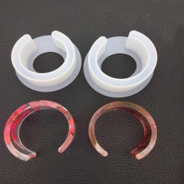 Molde de silicona brazalete abierto 9x2x3.5cm