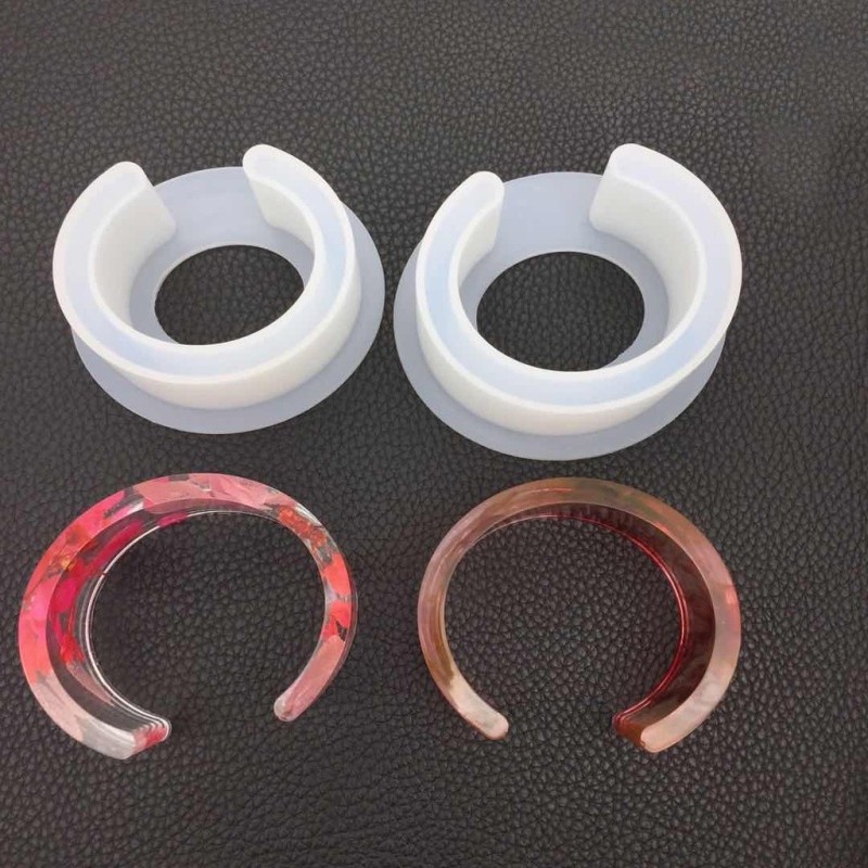 Molde de silicona brazalete abierto 9x2x3.5cm