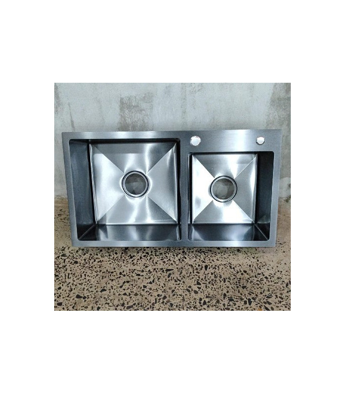 BACHA DOBLE NEGRO 2MM 78x43x20CM