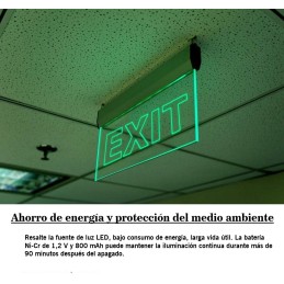 Cartel led EXIT 20x36cm