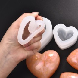 Molde de silicona corazon 3d 80x65x40mm