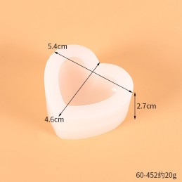 Molde de silicona corazon 3d 5cm