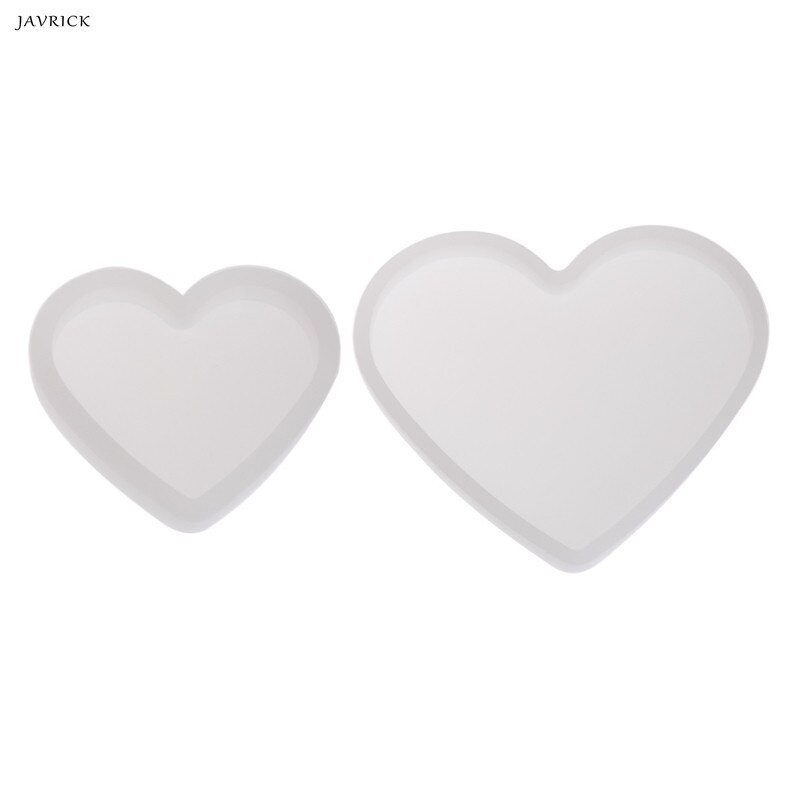Molde de silicona corazon 2pc 11x9cm - 6x5cm