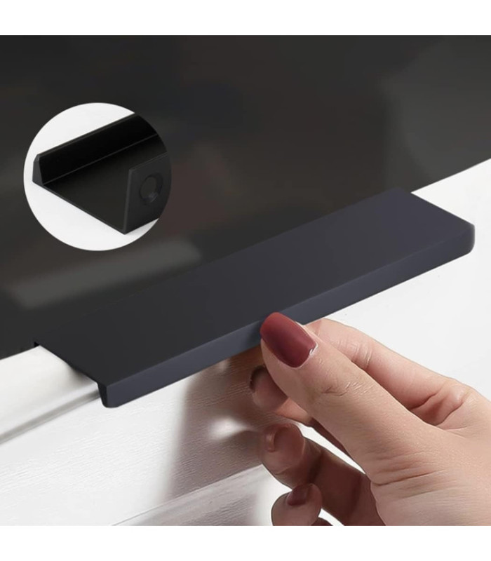 MANIJA OCULTA PARA CAJON 15CM NEGRO