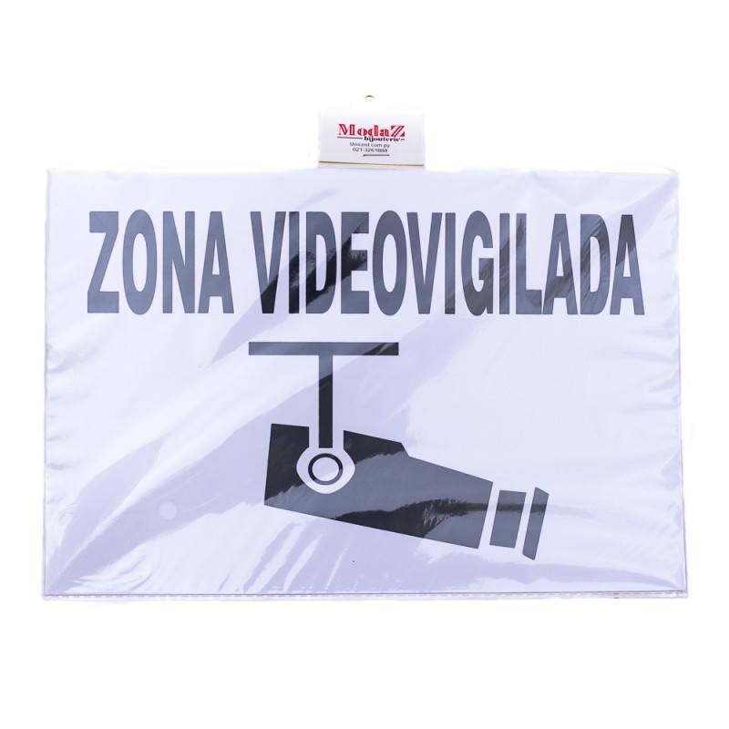 Cartel ZONA VIDEO VIGILADA 20x30CM