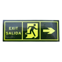 Cartel sticker indicador de salida 14x35cm