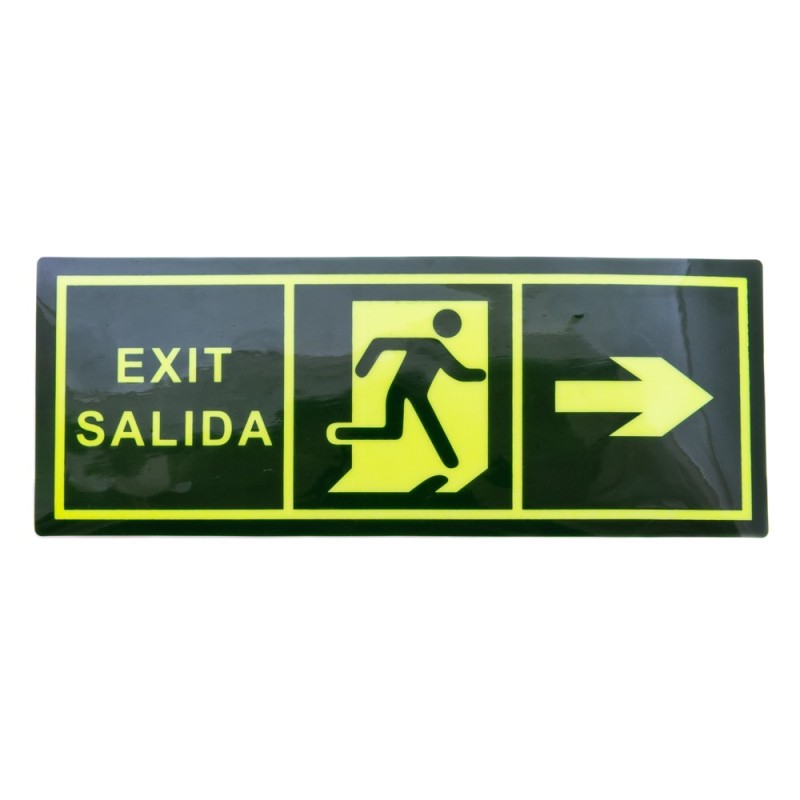 Cartel sticker indicador de salida 14x35cm