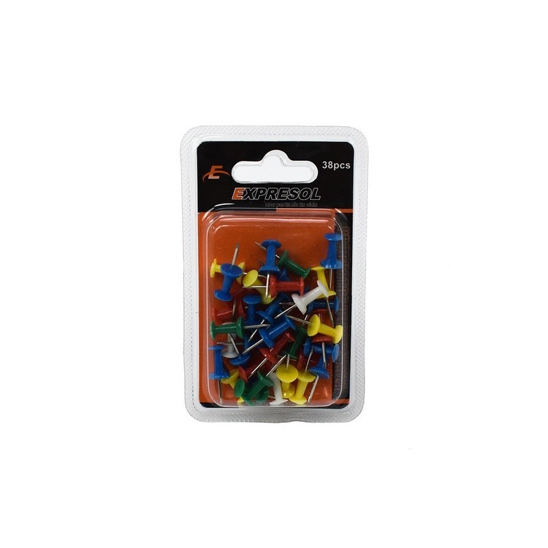 Paquete de pinche cabeza plastica 38pc EXPRESOL