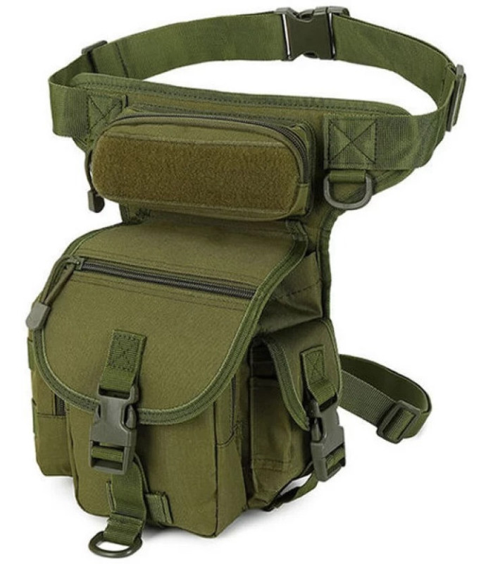 MUSLERA TACTICO VERDE MILITAR 30x17CM