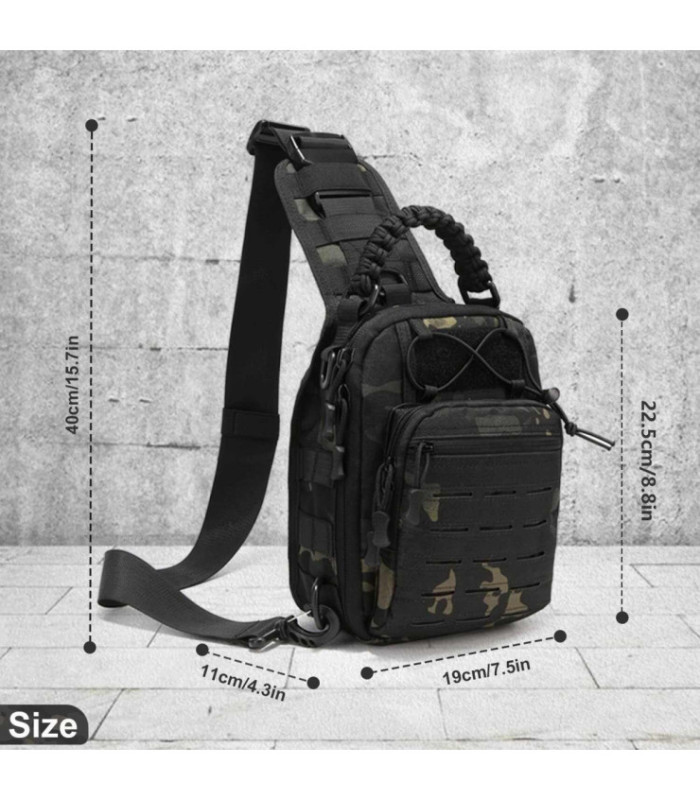 BANDOLERA TACTICO CAMUFLADO 40x17CM