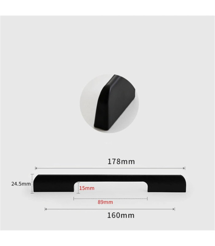 MANIJA PARA CAJON 178MM NEGRO