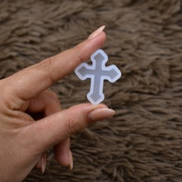 Molde de silicona cruz con puntas 3.5x3cm