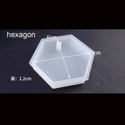 Molde de silicona colgante hexagonal 7x6x1cm