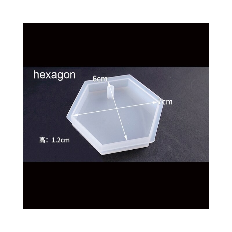 Molde de silicona colgante hexagonal 7x6x1cm