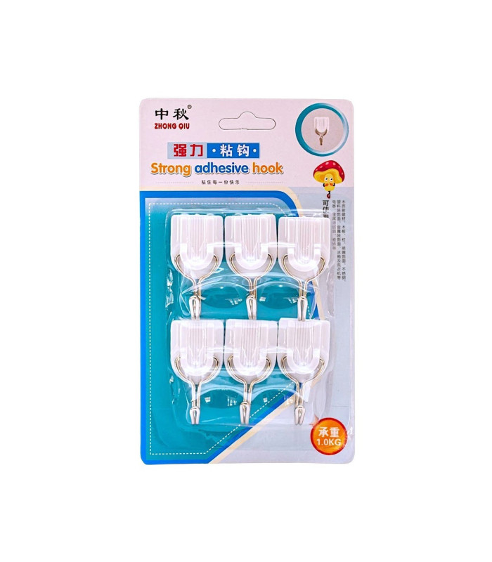 GANCHO ADHESIVO 6PC 9926