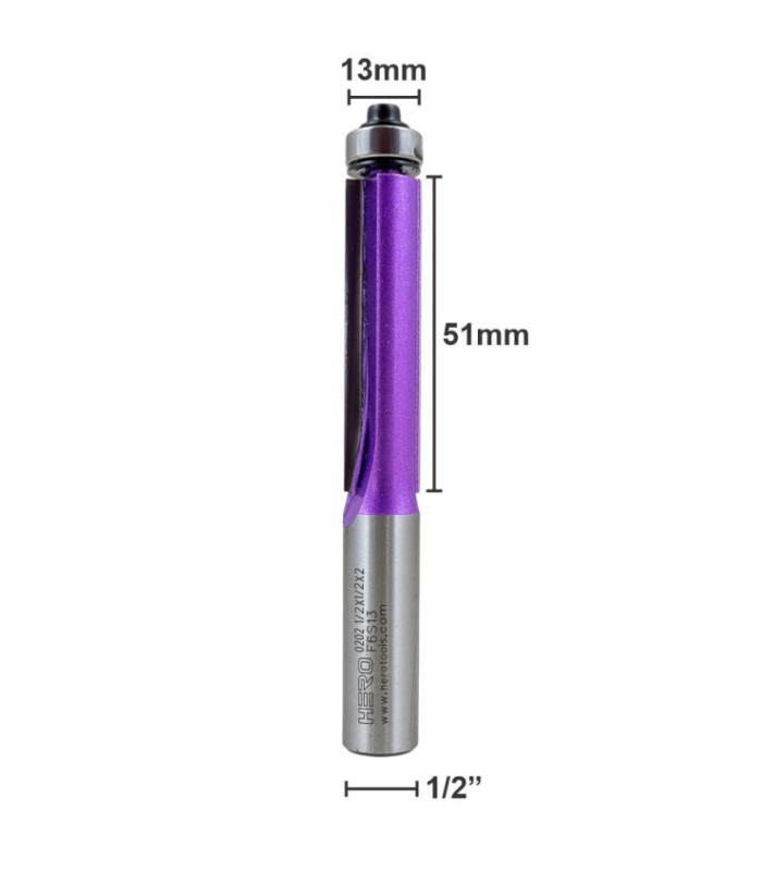 Fresa HERO laretal con guia 1/2x1/2x2 