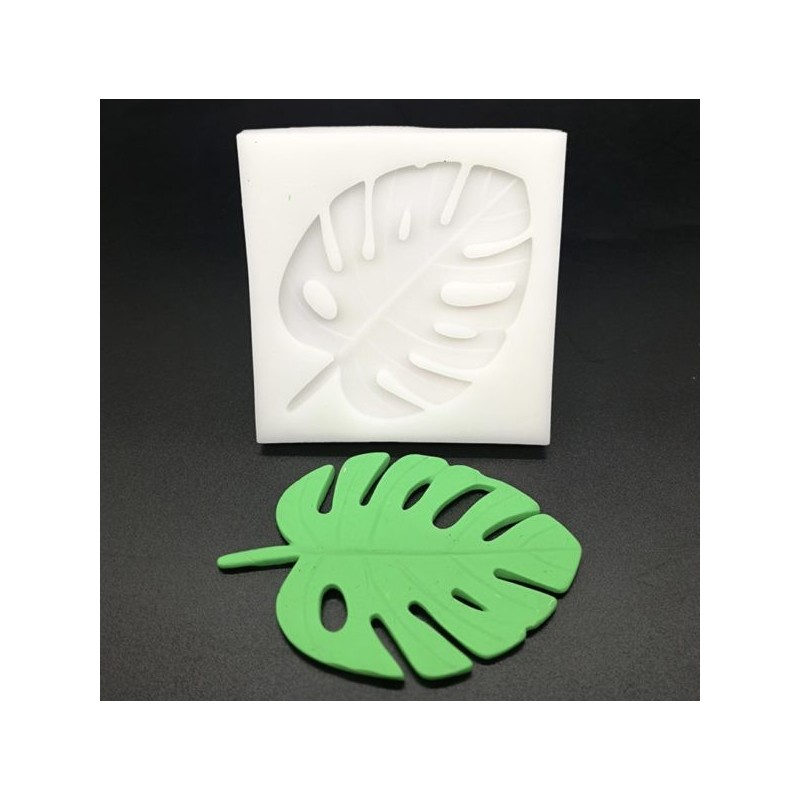 Molde de silicona hoja 6.5x6.5x0.7cm