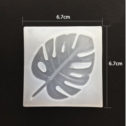 Molde de silicona hoja 6.5x6.5x0.7cm