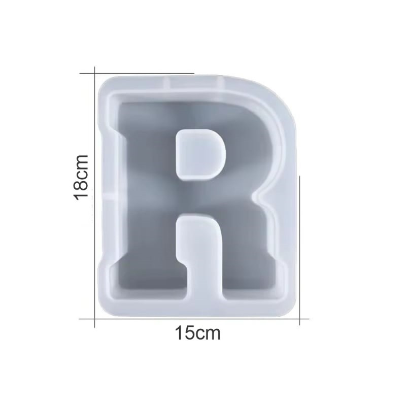 Molde de silicona letra R 170x140x20mm