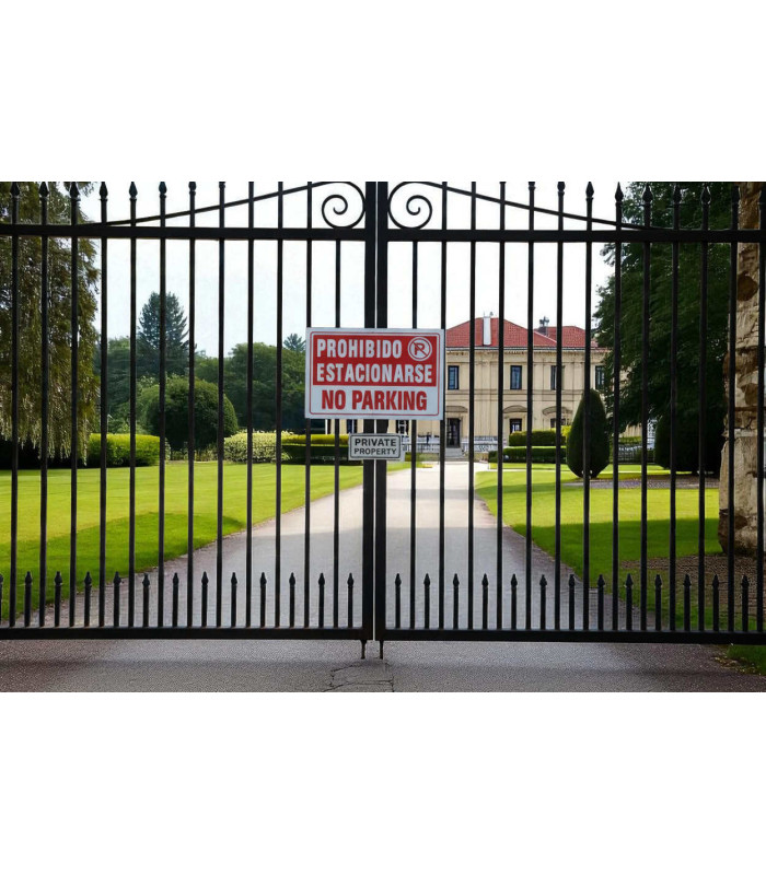 CARTEL PROHIBIDO ESTACIONARSE 20x30CM