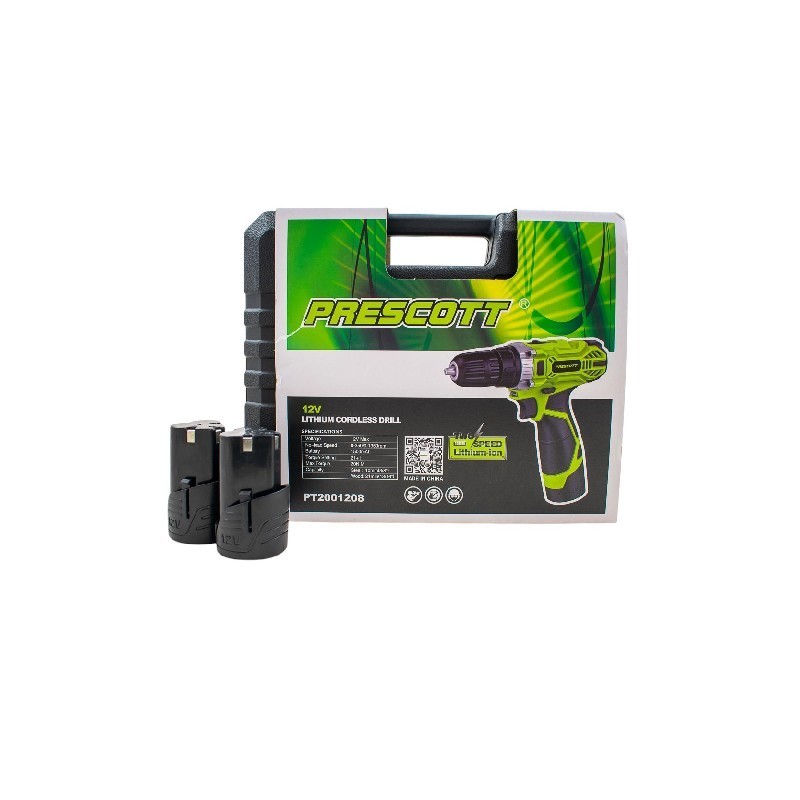 Atornillador 10mm 12v 2bat PRESCOTT