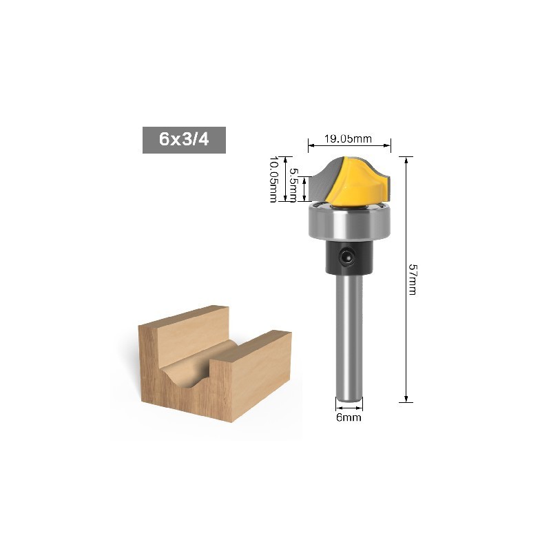 Fresa moldura v6mm 10x19mm