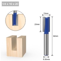 Fresa recta v1/4 10x20mm