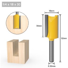 Fresa recta v1/4 18x30mm
