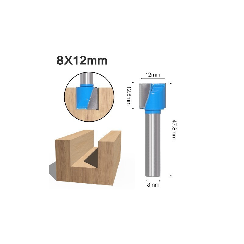 Fresa recta v8mm 12x12.6mm