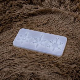 Molde de silicona copos de nieve colgantes 15x7cm