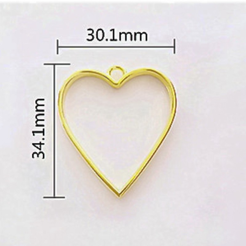 Dije corazon dorado 5pc