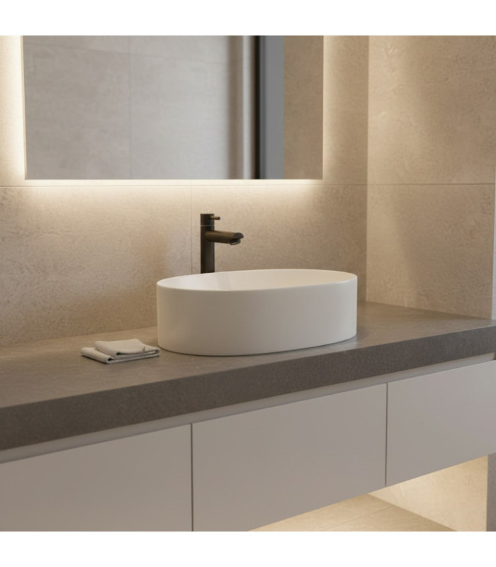 GRIFO LAVATORIO NEGRO ALTO FRIO 30CM