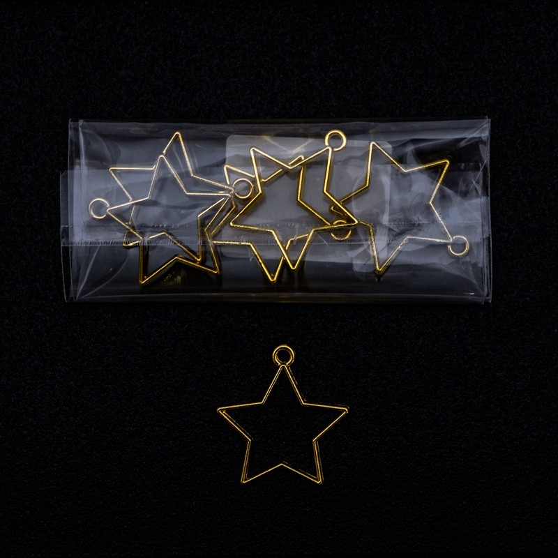 Dije estrella dorado 5pc