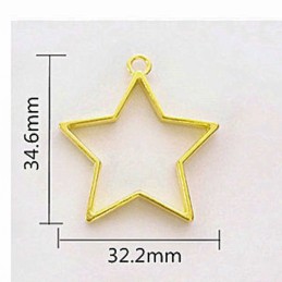 Dije estrella dorado 5pc