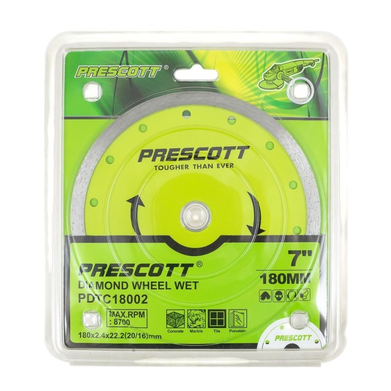 Disco diamantado continuo 180x2.4x22.2mm PRESCOTT